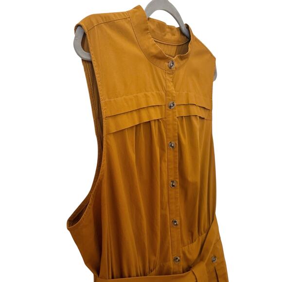 Anthropologie Pleated Sleeveless Midi Dress in "Cedar" Brown Size 2X - Picture 8 of 14